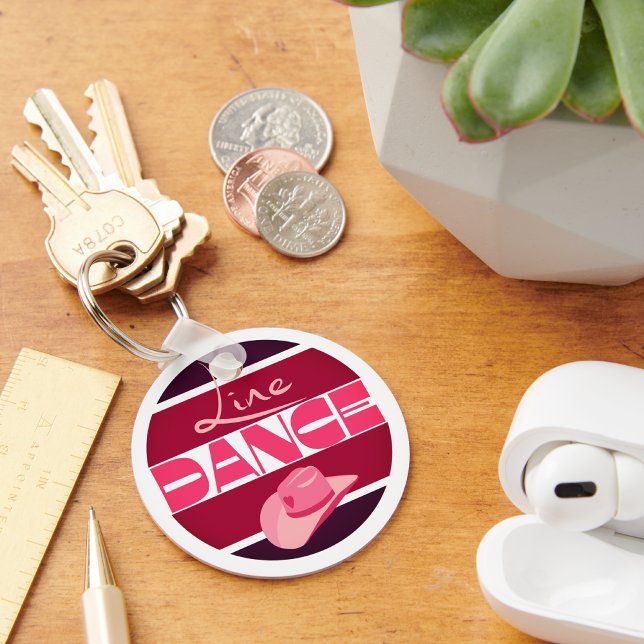 Chaveiro dança de linha Love Cowboyhat rosa (Criador carregado)