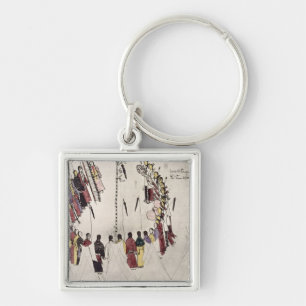 Chaveiro Dança do escalpe ou dança da vitória (tinta no