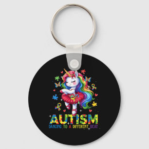 Chaveiro Dança Para Ser Um Beat Diferente Do Autismo Unicór