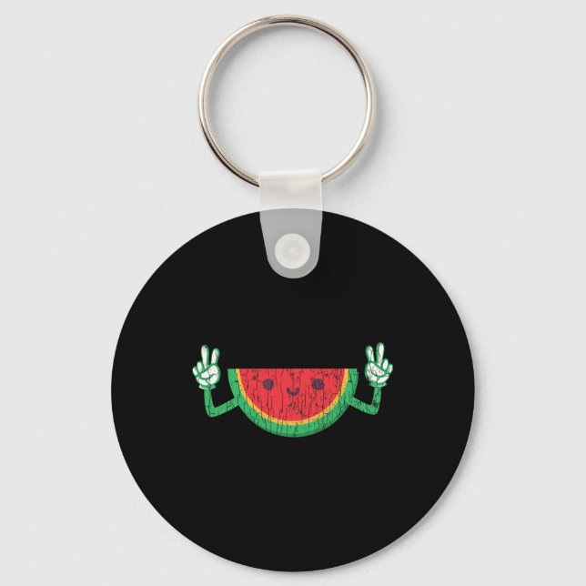 Chaveiro Dançando Melancia Funny Summer Fruta Graphi (Frente)