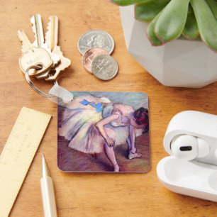 Chaveiro Dançarino assentado por Edgar Degas, arte do bal