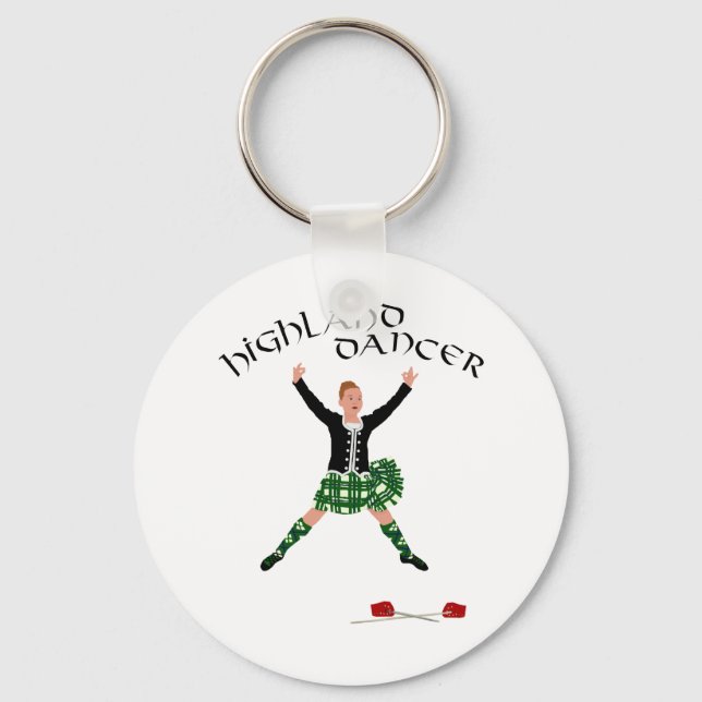 Chaveiro Dançarino das Terras Altas Dança da Espada Ghillie (Frente)