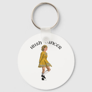Chaveiro Dançarino de Step Irlandês - Vestido Dourado