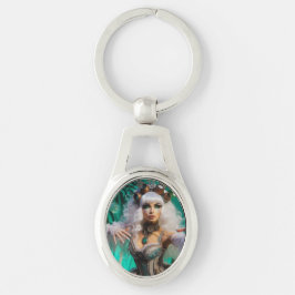 Chaveiro Dançarino Verde Futurístico Vitoriano Steampunk