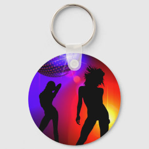 Chaveiro Dançarinos Com Disco Bal Neon Cores Principais Pre