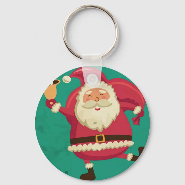 Chaveiro Dancing Santa Button Keychain (Frente)