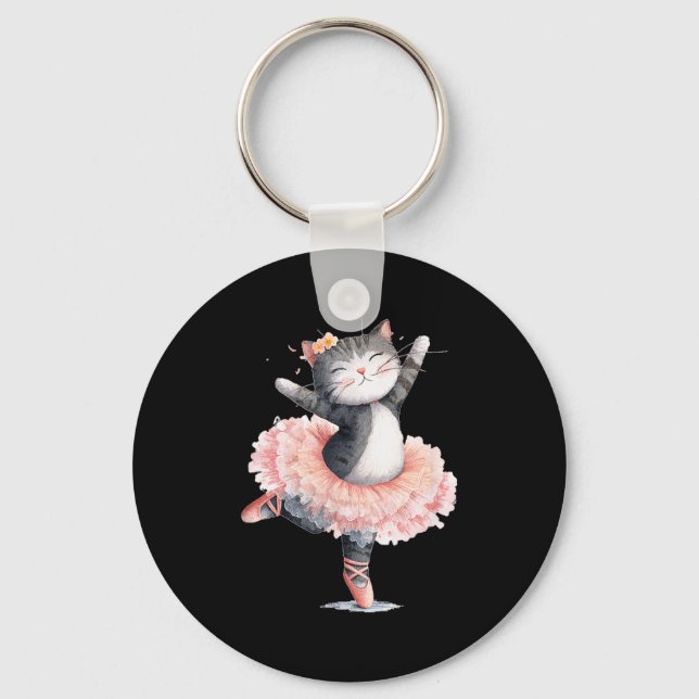 Chaveiro Dancing Tutu Cat Costume For Cats Lovers  (Frente)