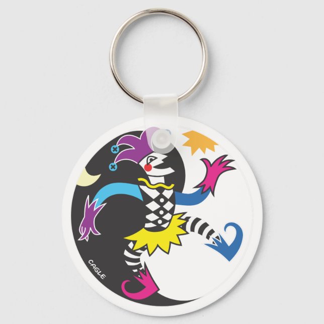 Chaveiro Dancing yinyang jester keychain (Frente)