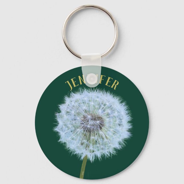 Chaveiro Dandelion Flower Dandelion Clock Personalizado (Frente)