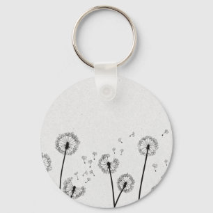 Chaveiro Dandelions Flores Pappus Spores Cinzas