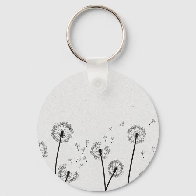 Chaveiro Dandelions Flores Pappus Spores Cinzas