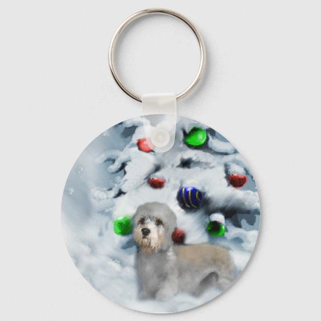 Chaveiro Dandie Dinmont Terrier Christmas (Frente)