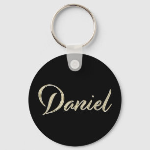 Chaveiro Daniel Name whitegold Button Schlüsselanhänger