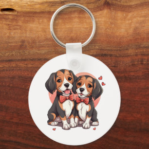 Chaveiro Dapper Beagle Dogs Art