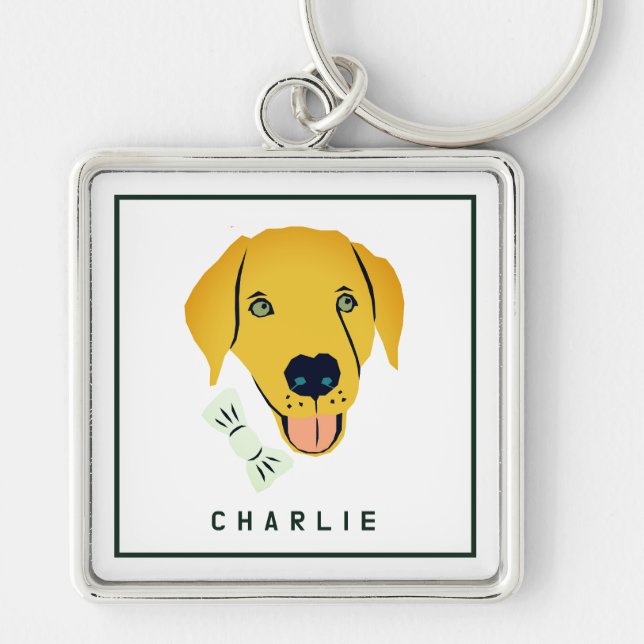 Chaveiro Dapper Labrador Personalizado (Frente)