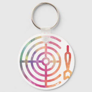 Chaveiro Dardos Para Jogadores de Dardos Alvo Alvejando Cl