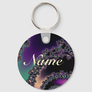 Chaveiro Dark Fractal Personalized Keychain