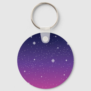 Chaveiro Dark Purple Starry Night Sky