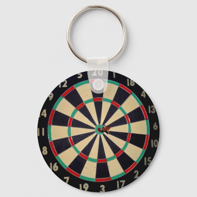 Chaveiro Dartboard com um dardo no olho grande, teclado (Frente)