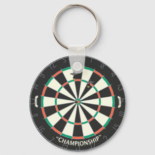 Chaveiro Dartboard & dardos: modelo 3D: