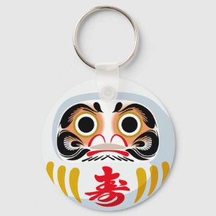 Chaveiro Daruma doll (tradicional charme japonês de sorte)