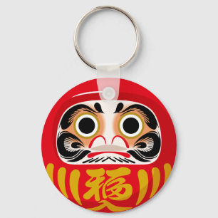 Chaveiro Daruma doll (tradicional charme japonês de sorte)