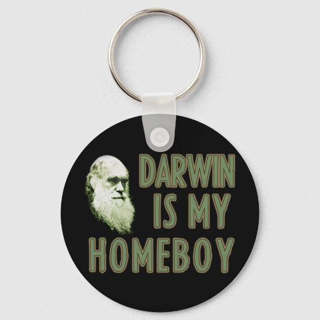 Chaveiro Darwin é meu Ficar em casa (Frente)