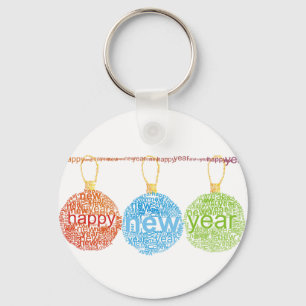 Chaveiro das decorações do feliz ano novo