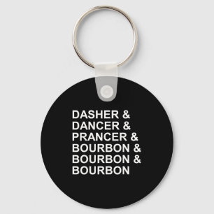 Chaveiro Dasher Dancer Prancer & Bourbon Natal Divertid