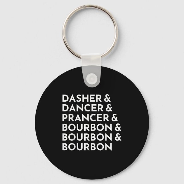 Chaveiro Dasher Dancer Prancer & Bourbon Natal Holi (Frente)