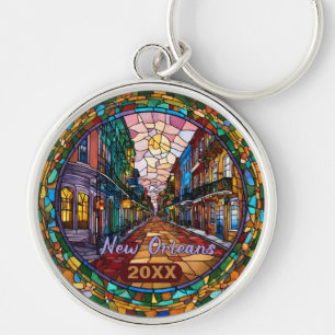Chaveiro Datas da Rua Bourbon, Nova Orleans, Personalizada