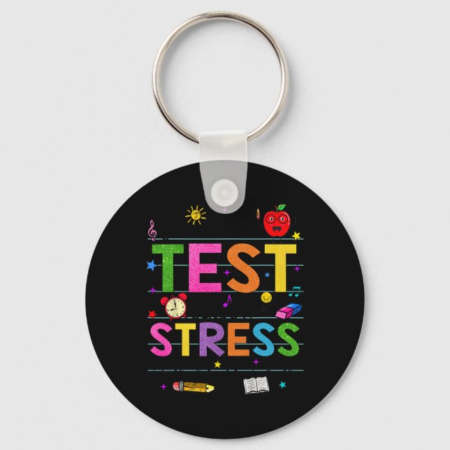Chaveiro Day Rock The Test Teacher Funny Testing Day Study (Frente)