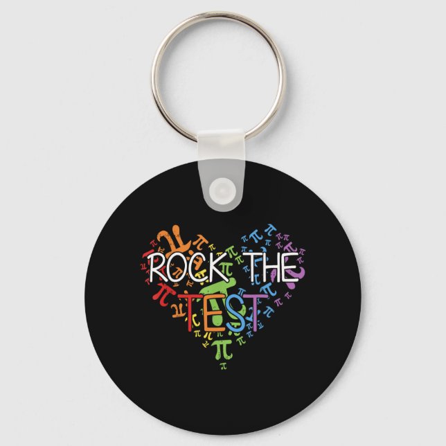 Chaveiro Day Rock The Test Teacher Testing Day Rainbow Teat (Frente)