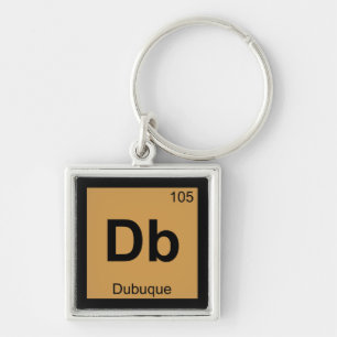 Chaveiro Db - Dubuque Iowa Química Símbolo da Tabela Periód