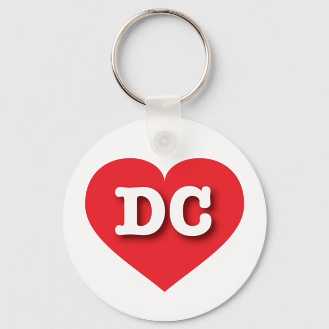 Chaveiro DC Red Heart - Eu amo DC (Frente)