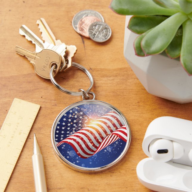 Chaveiro de 4 de julho Patriótico (Mesa)