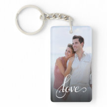 Chaveiro de acrílico com amor de foto personalizad
