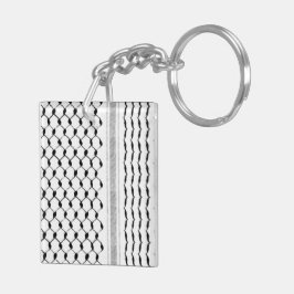 Chaveiro de acrílico do padrão de Kufiya árabe pal