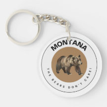 Chaveiro de acrílico do urso Grizzly Montana