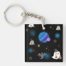 Chaveiro de Acrílico Fantasma Espacial Fofo Flutua