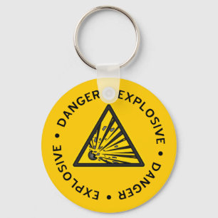 Chaveiro de advertência explosivo