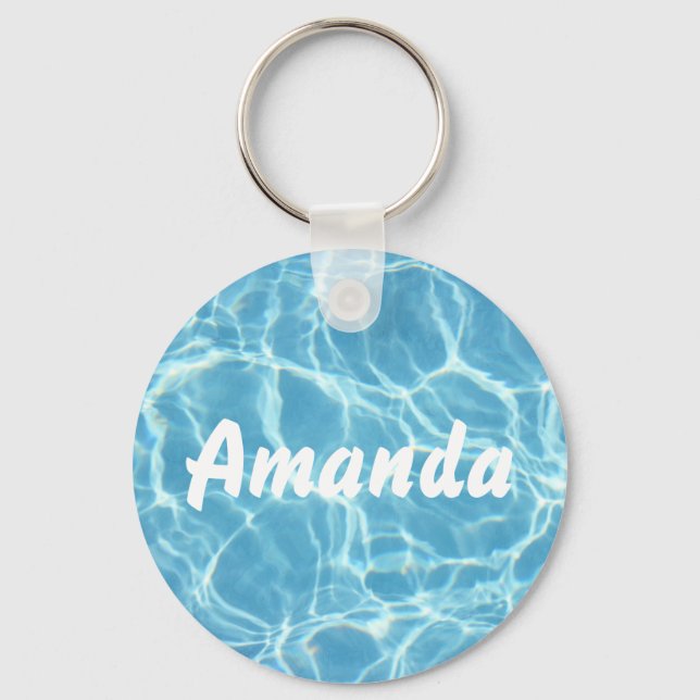 Chaveiro de água de Piscina personalizada (Frente)
