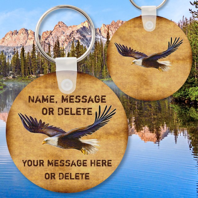 Chaveiro de Águia Personalizada, Favoritos para fe (Eagle Keychains. Eagle party favors. Personalized eagle gifts with vintage look. Eagle party ideas.)