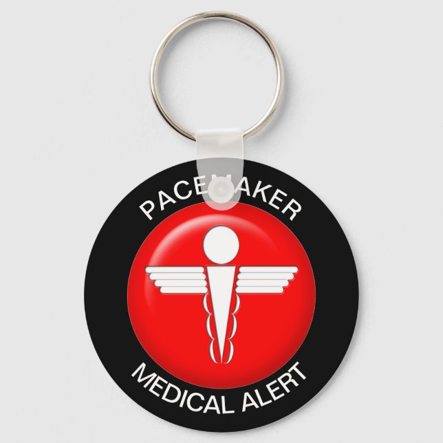 Chaveiro de alerta médico do Pacemaker (Frente)