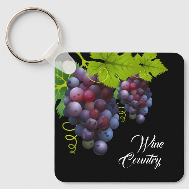 Chaveiro de alumínio de uvas (Frente)