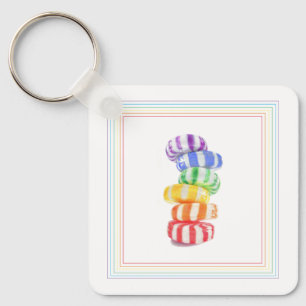 CHAVEIRO de alumínio quadrado de cabine de RAINBOW