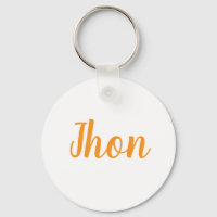 Chaveiro de anel de metal com nome jhon