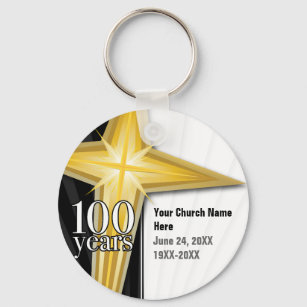 Chaveiro de Aniversário da Igreja de 100 Anos Pers