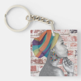 Chaveiro de anjo acrílico do Guardian (frente e ve