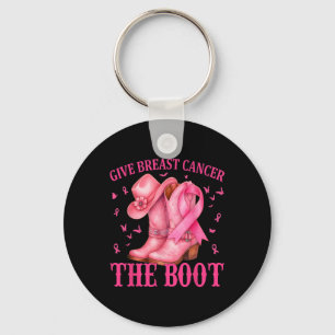 Chaveiro Dê Ao Cancer Da Mama O Cancer Da Garota De Boot Aw
